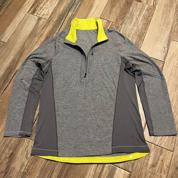 Lululemon Mens Gray Running Shirt & Matching Pullover Set Large EUC - Picture 1 of 12
